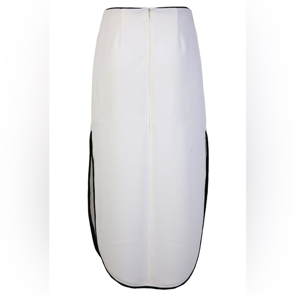 BRAND NEW Nevro Polaris White and Black Trim Midi Skirt in Size XS/36 - Picture 2 of 9